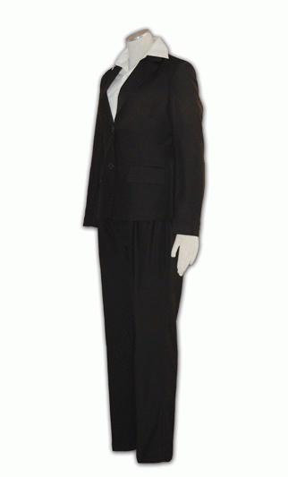WXF-ST-18 ：來版訂購女裝純色西裝上班服 女士西裝套裝訂做 餐廳行政服訂造 