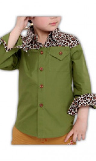 ST-BSL815 Individual design childern clothing leopard shirt, children clothing brand