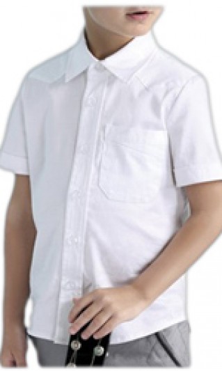 ST-BSC808 Custom pure white kids shirt, children suits shirts