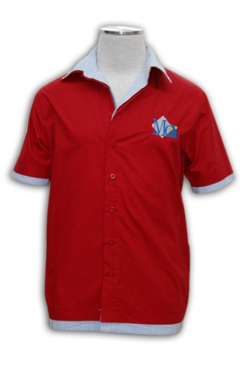 ST-MSC23 logo men shirts, mens casual short-sleeved