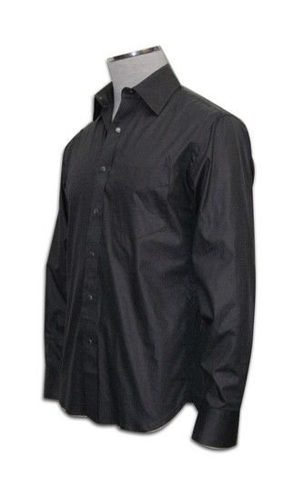 MCS-ST-03 ：訂男裝 拼布亮材質型格襯衫 男裝長袖t恤 淨色恤衫布料 選擇恤衫布料
