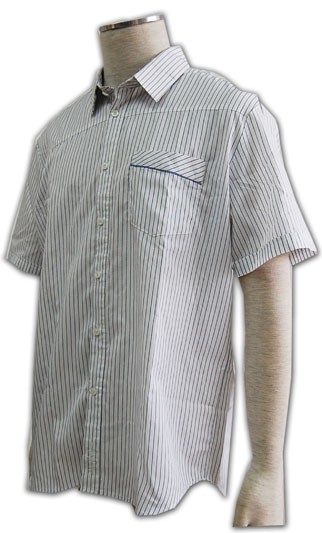 MDX-ST-23 ：訂淨色 簡約上班服襯衫 男裝短褲紙樣 男裝條紋恤衫 花紋恤衫價錢 