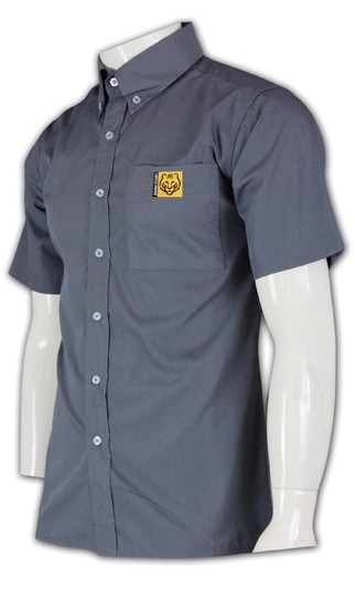 MDX-ST-26 ：短袖繡花logo 簡單款襯衫 恤衫制服訂造 男裝短袖恤衫 辦公室恤衫價錢