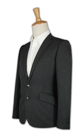 NSD-ST-29 : 男裝西裝摺袖上班服生產商 銀色男西裝外套、男裝西裝訂造