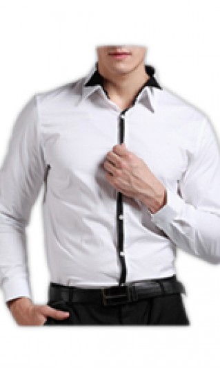 ST-MSA803 : 訂製男裝拼色領高貴 禮服襯衫 男裝禮服訂造