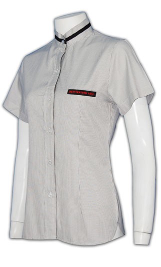 WDX-ST-10 ：襯衫專門店來樣訂購襯衫 女裝短褲配襯 餐飲業恤衫制服 餐飲恤衫批發