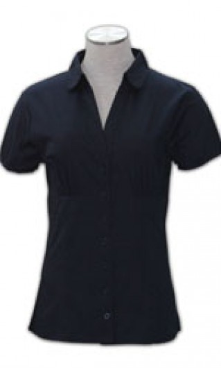 ST-WSF809 ：自製女裝短領 斯文氣質襯衫 女裝短袖 夏季女人恤 修身OL恤 