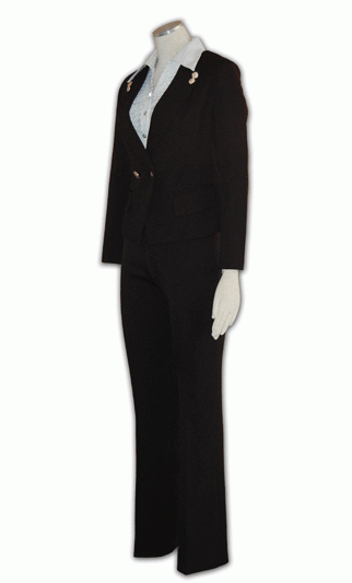 WXF-ST-10 ：女裝修身簡單款西裝制服生產商 女士西褲 行政專用西裝 辦公室西裝 