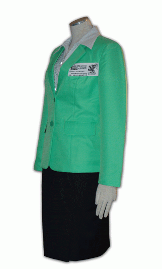 WXF-ST-15 ：自訂款式女裝翻袖豹紋西裝制服 女士西裝款式 行政部女士服 
