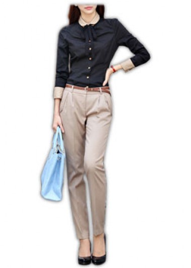 ST-WXF809 ：訂購女裝直身西褲製造商 女西褲 女士西褲訂造 休閒西褲 有褶西褲 女